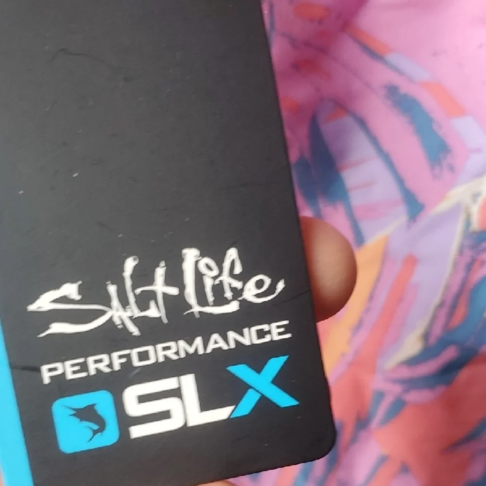 Salt Life SLX-QD Aqua Trunks Anti Rash  Tropical Print Shorts Large Retail 46$ - Picture 7 of 13